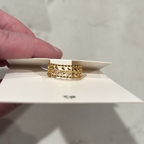 Marissa Layered Gold Leaf Ring - Picture 7 of 9